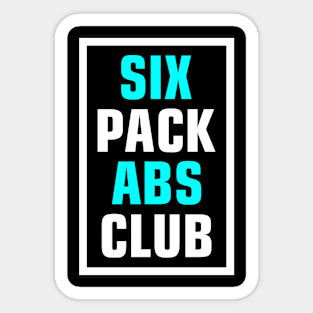 six pack abs workout Sticker